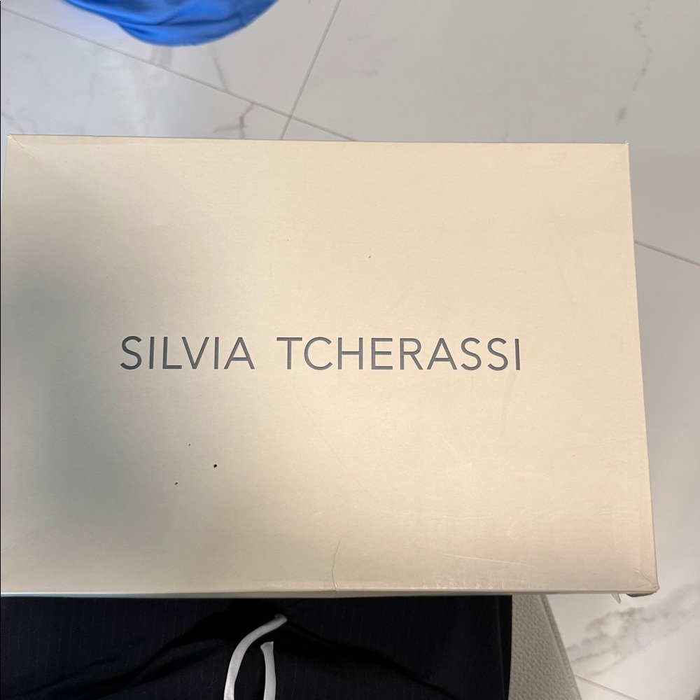 Silvia Tcherassi Blue and White One-Shoulder Dress - Picture 11 of 11